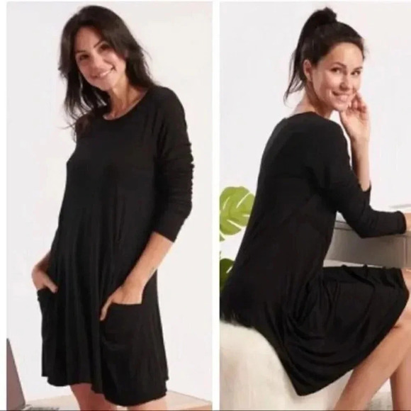 Betabrand Dress Women's Size Small Summer Nights Black Tunic - Picture 1 of 9